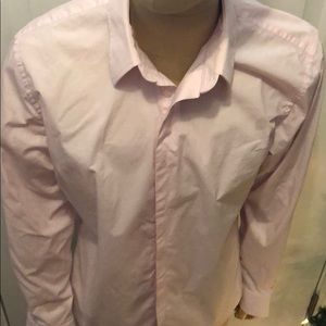 Express modern fit pink dress shirt men